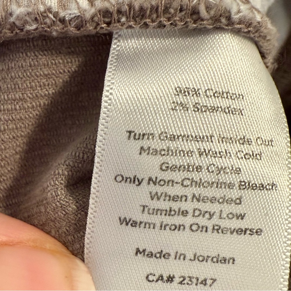 Talbots Gray Corduroy Straight Leg Pants Size 12P - Picture 5 of 5
